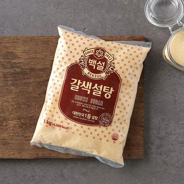 CJ 백설 갈색설탕 1kg CJ Brown Sugar 1 kg