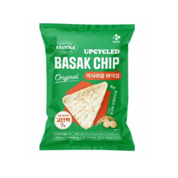 CJ 비비고 바삭칩 EXCYCLE 오리지널 45g CJ EXCYCLE Basak Chip Original 45g