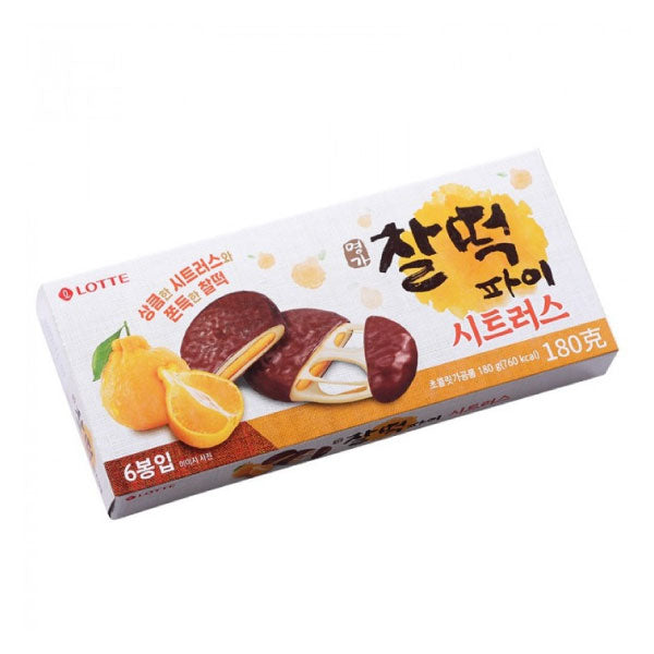 롯데 명가 찰떡파이 시트러스 180g LT Rice Choco Citrus 180g