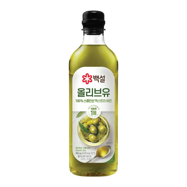 CJ 백설 압착 올리브유 900ml CJ Beksul Extra Virgin Olive Oil 900ml CJ