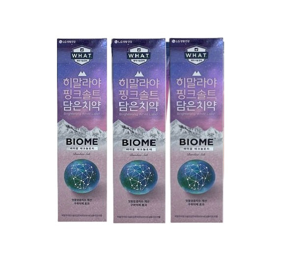 [묶음세일] LG 죽염 히말라야 핑크솔트 바이옴 치약 100g*3 LG Himalaya Pinksalt Toothpaste Brightning 100g*3