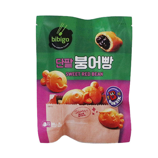 CJ 비비고 단팥 붕어빵 300g CJ Bibigo Korean Style Fish Shaped Wafflw with Sweet Red Bean 300g