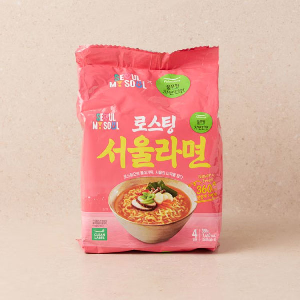 [3월세일] 풀무원 로스팅 서울라면 97g*4 PMO Roasting Seoul Ramyun 97g*4