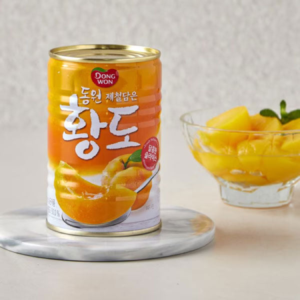 [묶음세일] 동원 황도 캔 400g*3캔 DW Canned Yellow Peach 400g*3