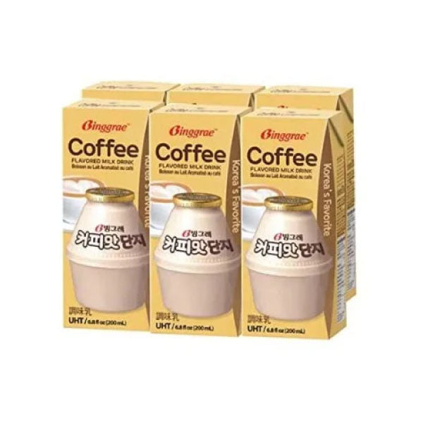 빙그레 커피 우유 200ml*6 BGR Coffee Milk 200ml*6