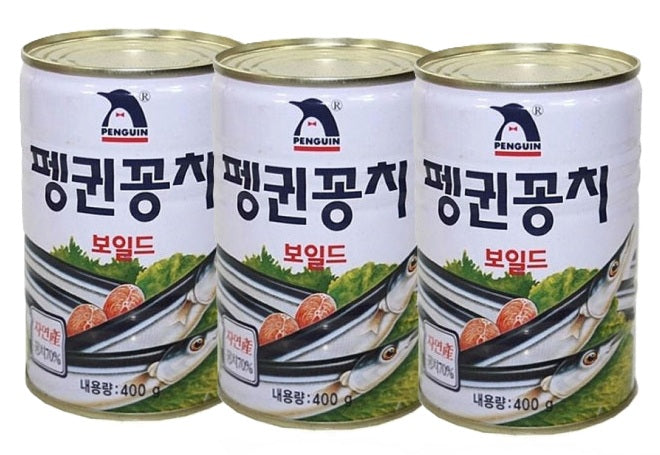 [묶음세일] 펭귄 캔 꽁치 400g*3 Canned Mackerel Pike 400g*3