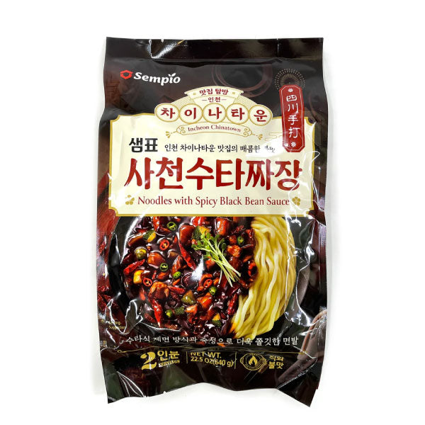 샘표 사천 수타 짜장 640g SP Noodles With Spicy Black Bean Sauce 640g