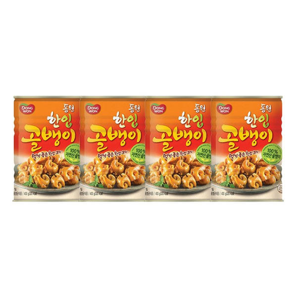 [묶음세일] 동원 쫄깃한 골뱅이 캔 400g*4캔 Dongwon Chewy Sea Snails 400g*4