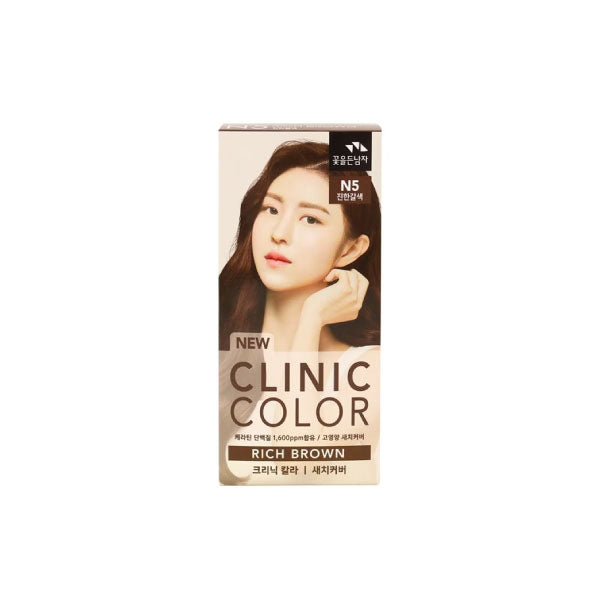 코스코모스 꽃을든남자 뉴 크리닉 칼라 염색약 N5 [진한갈색] New Clinic Hair Color [Deep Brown]/새치커버