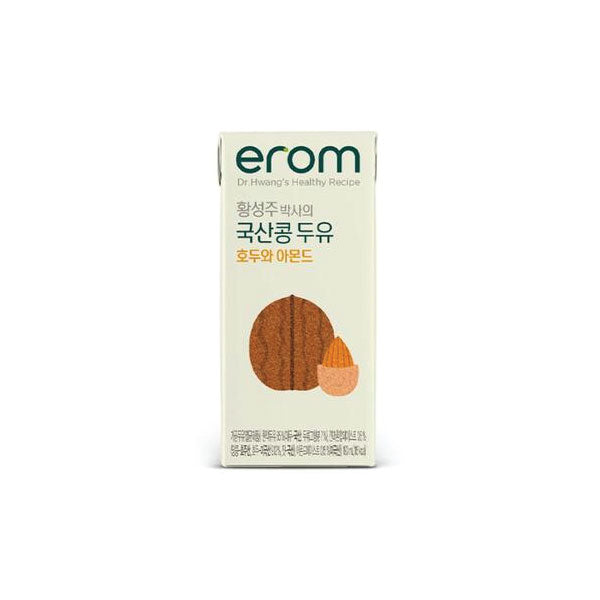 이롬 황성주 두유 국산콩 [호두 아몬드] 190ml*16 ERM Dr Hwang's  Soy Drink [Walnut&Almond] 190ml*16/유통기한 1월 23일까지