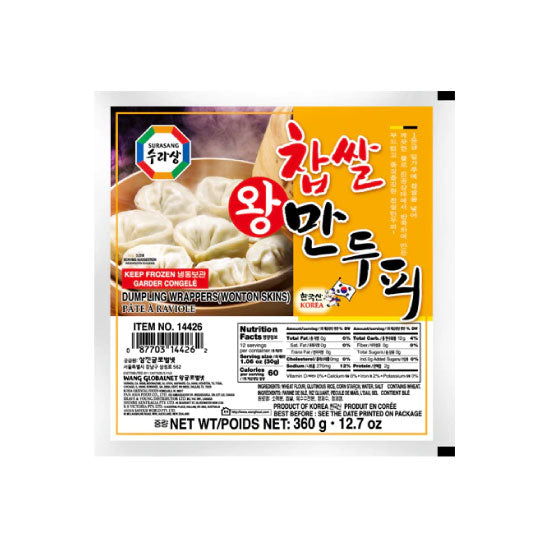 수라상 왕 찹쌀 만두피 360g SRS Dumpling Wrappers(Gyoza Skin) 360g