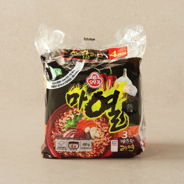 오뚜기 마 열라면 120g*4 OTG Spicy Yeol Ramen 120g*4