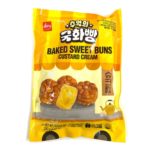 왕 추억의 국화빵 슈크림 280g Wang Baked Sweet Buns Custard Cream 280g