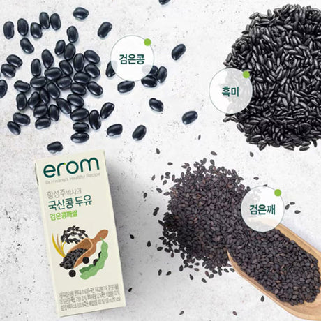 [세일] 이롬 황성주 두유 국산콩 [검은콩 깨쌀] 190ml*16 ERM Dr Hwang's DrHwang's Black Bean Sesame Rice Soy Drink 190ml*16