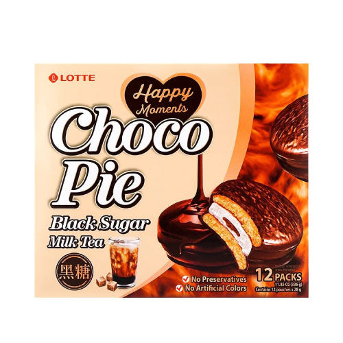 롯데 초코파이 흑당밀크티 28g*12 LT ChocoPie Black Sugar Milk Tea 28g*12