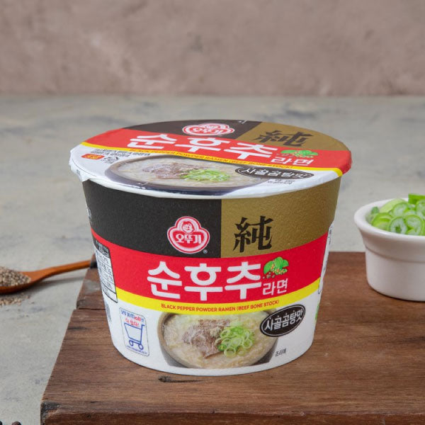 [컵라면] 오뚜기 순후추 라면 용기 [사골곰탕맛] 105g OTG Black Pepper Powder Ramen Bowl [Beef Bone] 105g