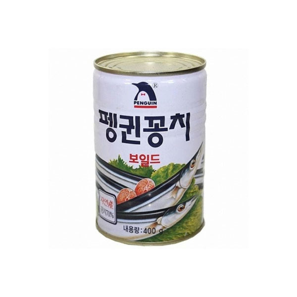 펭귄 캔 꽁치 400g Canned Mackerel Pike 400g