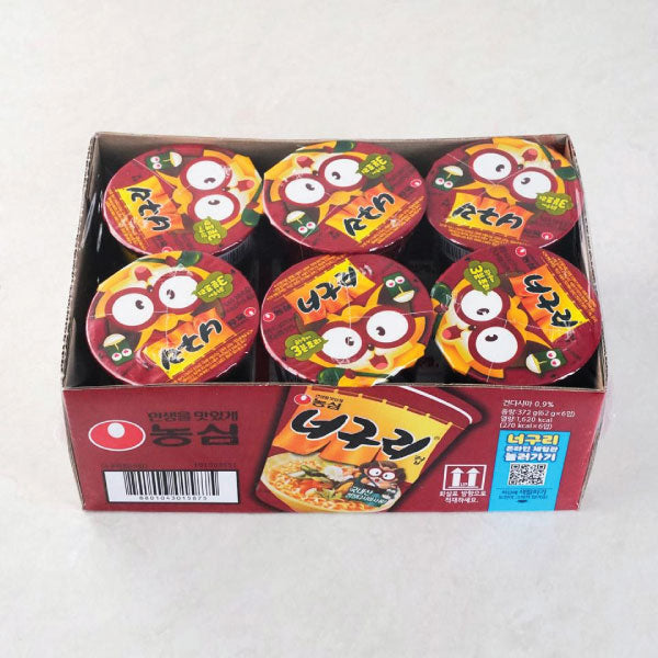 농심 얼큰한 너구리 6컵 62g*6 NS Spicy Neoguri Cup 62g*6