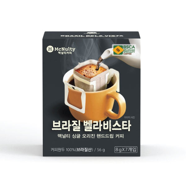 맥널티 브니 드립커피 [브라질 벨라비스타] 8g*7P MNT Hand Drip Coffee Bag [Brazil Belavista] 8g*7