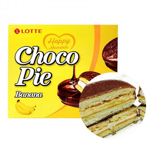 롯데 초코파이 바나나 28g*12 LT Chocopie Banana 28g*12