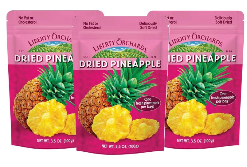 [묶음세일] 리버티오차드 말린 파인애플 100g*3 Liberty Orchards Dried Pineapple 100g*3