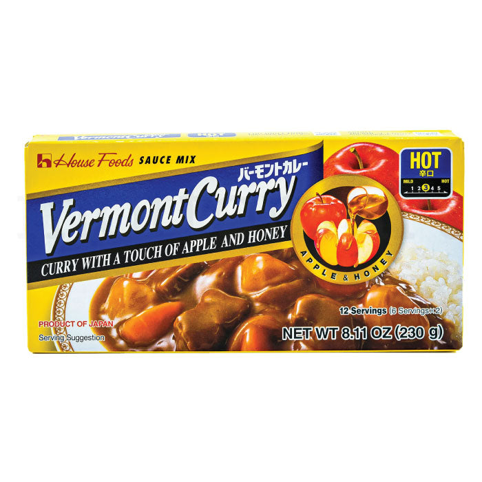 하우스 버멍트 커리 블럭 매운맛 230g HOUSE Vermont Curry Roux Hot 12 servings 230g