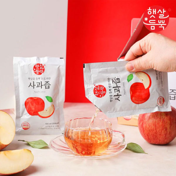해인 햇살듬뿍 사과즙 (과채주스) 100ml*30 HI Apple Juice 100ml*30