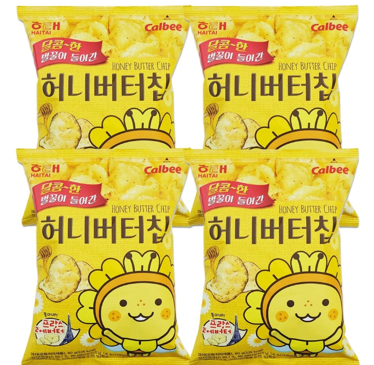 [묶음세일] 해태 허니버터칩 60g*4 HT Honey Butter Chip 60g*4
