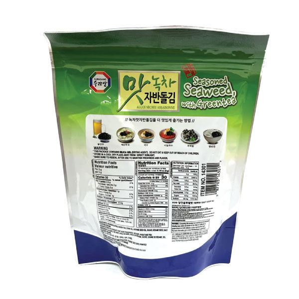 수라상 자반 맛돌김 녹차함유 60g SRS Seasoned Seasweed Green Tea 60g