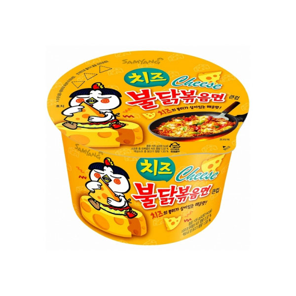 [컵라면] 삼양 치즈 불닭볶음면 (큰컵) 105g SY Chicken Cheese Flavor Big Bowl 105g