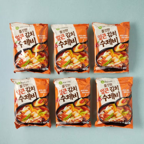 이가자연면 김치수제비 [봉지] 187g*6 IGA Kimchi Wheat Flake Soup 187g*6