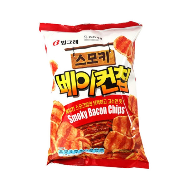 빙그레 스모키베이컨칩 70g BGR Smokybacon Chip 70g