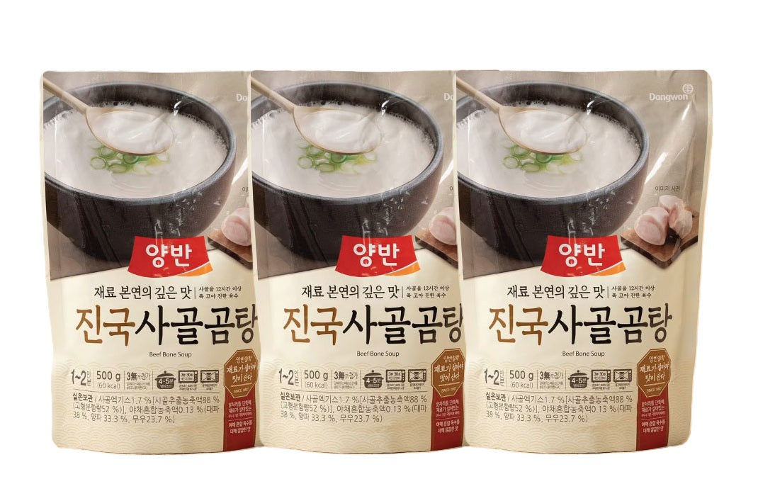 [묶음세일] 동원 양반 진국 사골곰탕 500g*3 DW Beef Bone Soup 500g*3