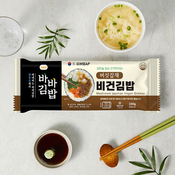 올곧 버섯잡채 김밥 230g AG Mushroom Japchae Vegan Kimbap 230g