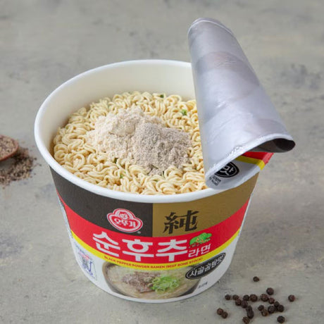 [컵라면] 오뚜기 순후추 라면 용기 [사골곰탕맛] 105g OTG Black Pepper Powder Ramen Bowl [Beef Bone] 105g