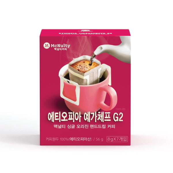 맥널티 브니 드립커피 [에티오피안예가체프] 8G*7P  MNT Hand Drip Coffee Bag [Ethiopian Yegachev] 8G*7P