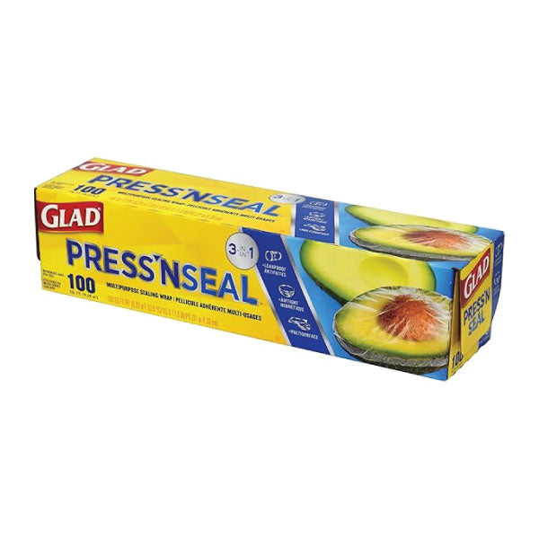 Glad Press 'N Seal Sealable Plastic Food Wrap Multipurpose 30cm x 43.4m