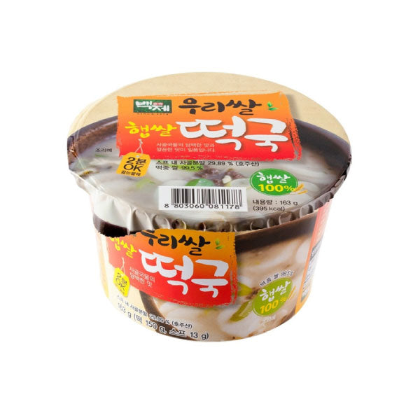 백제 즉석 우리쌀 떡국컵 163g BKJ Rice Cake Soup Cup 163g