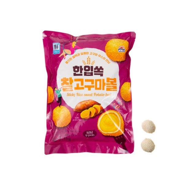 대림 한입쏙 찰고구마볼 1kg DLM Sticky Rice Sweet Potato Ball 1kg