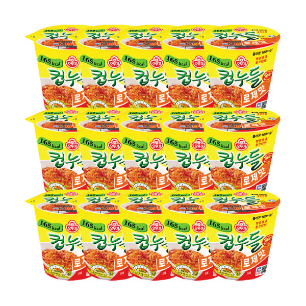 [세일] 오뚜기 컵누들 [로제] 49.8g*15 OTG Cup Noodle Rose 49.8g*15