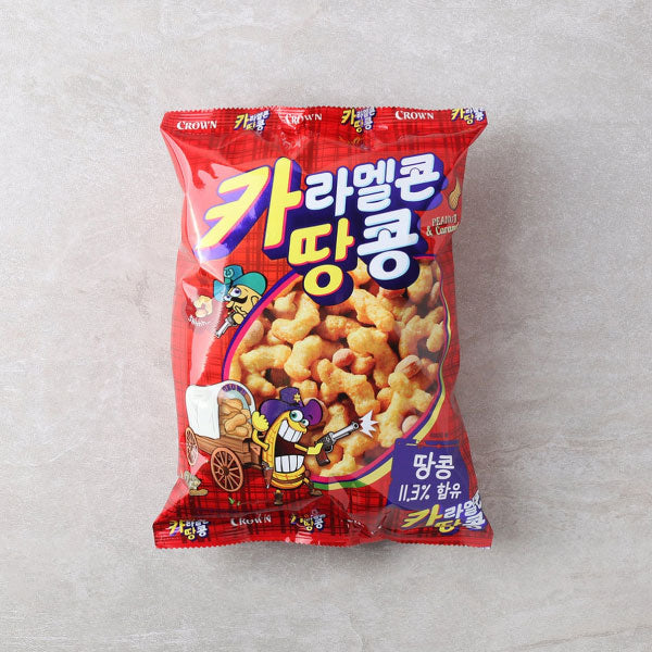 크라운 카라멜콘 땅콩 중 72g CRW Caramel Peanut Flavour Snack 72g