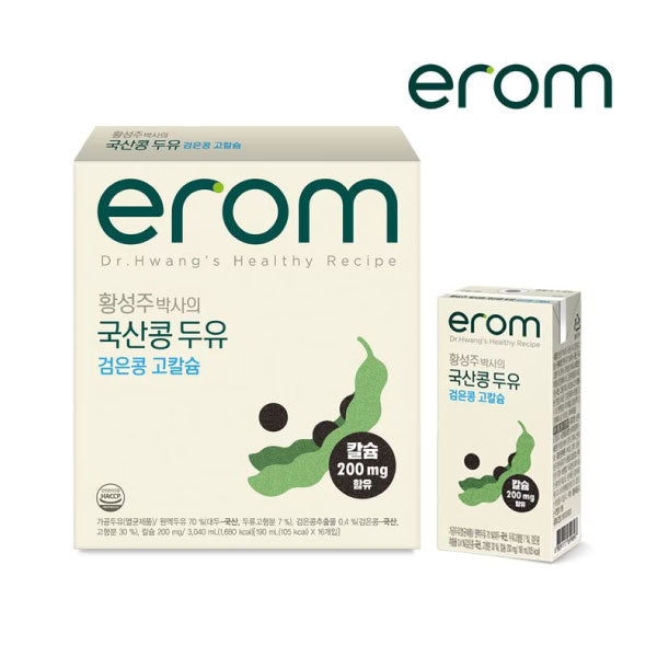 이롬 황성주 두유 국산콩 [검은콩 고칼슘] 190ml*16 ERM Dr Hwang's Black Bean&Calcium Soy Drink 190ml*16