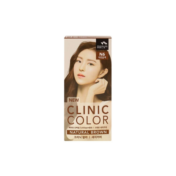 코스코모스 꽃을든남자 뉴 크리닉 칼라 염색약 N6 [자연갈색] New Clinic Hair Color [Natural Brown]/새치커버