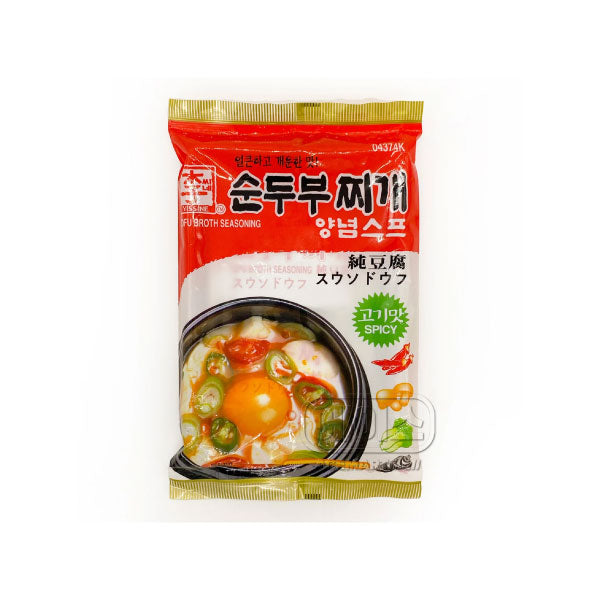 아씨 순두부찌개 양념스프 고기맛 45g Assi Soft Tofu Soup 45g