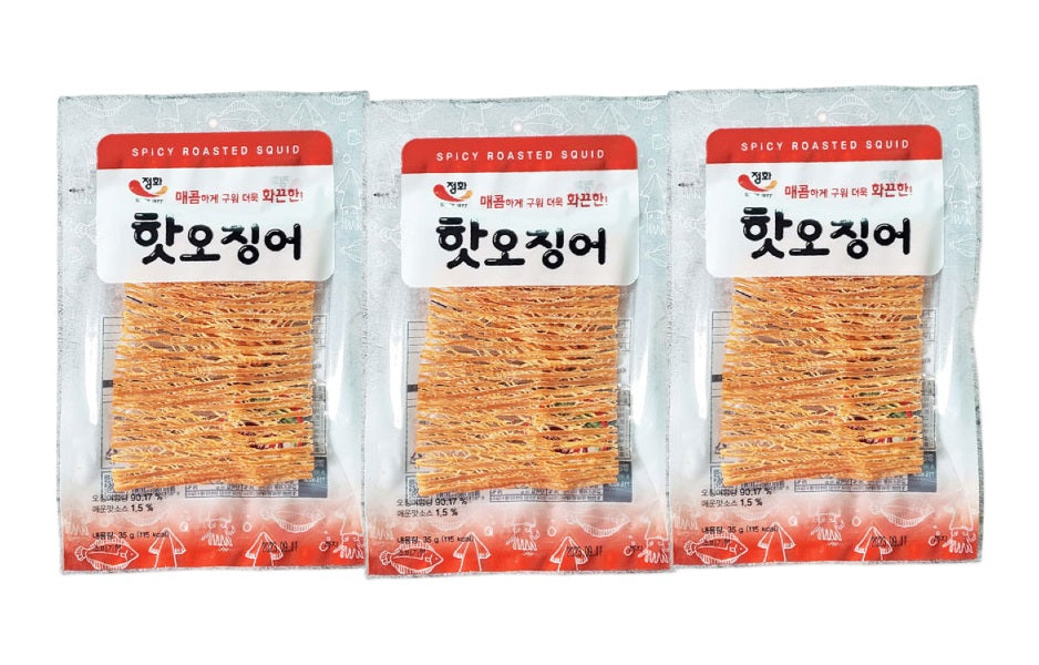 [묶음세일] 정화 핫오징어 35g*3 JH Grilled Squid [Spicy] 35g*3