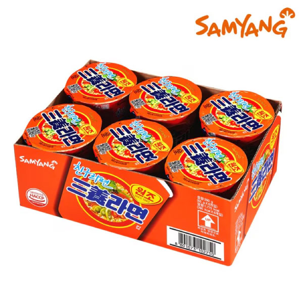 삼양 삼양라면 6컵 65g*6 SY Instant Beef Ramen Cup 65g*6