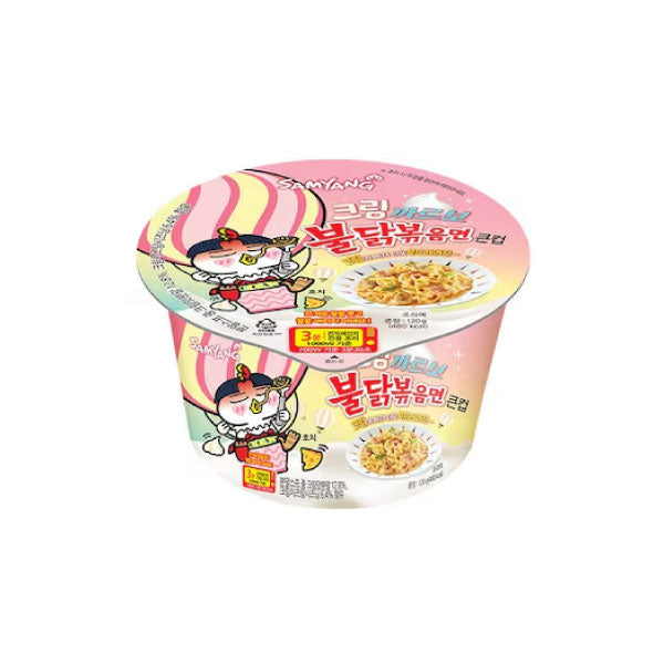 삼양 크림까르보나라 불닭볶음면 큰컵 105g SY Cream Carbonara Hot Chicken Noodle Cup 105g