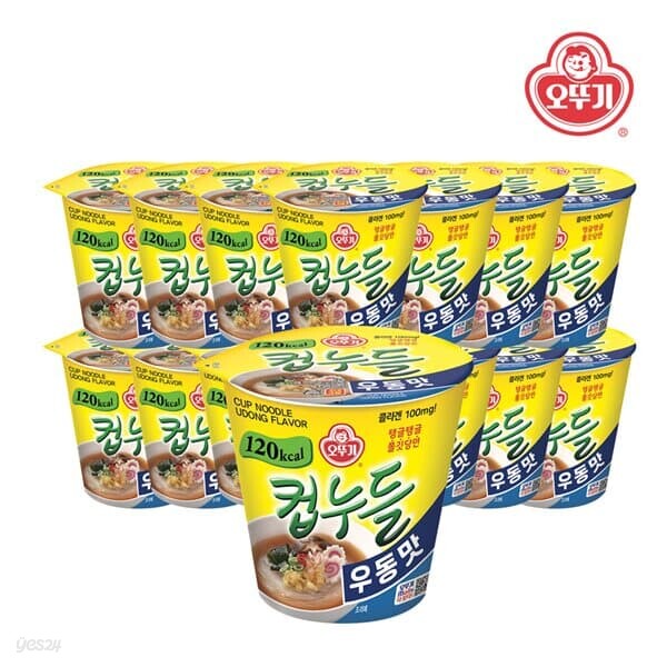 오뚜기 컵누들 우동맛 38g*15 OTG Cup Noodle Udon 38g*15