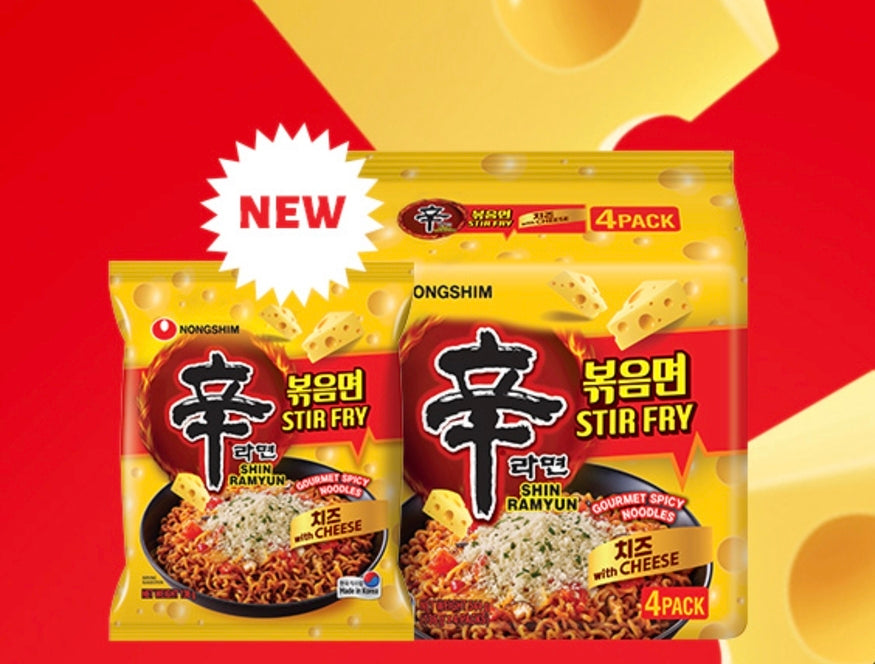 농심 신 볶음면 치즈 멀티 120g*4 NS Shin Stir Fry Cheese 120g*4