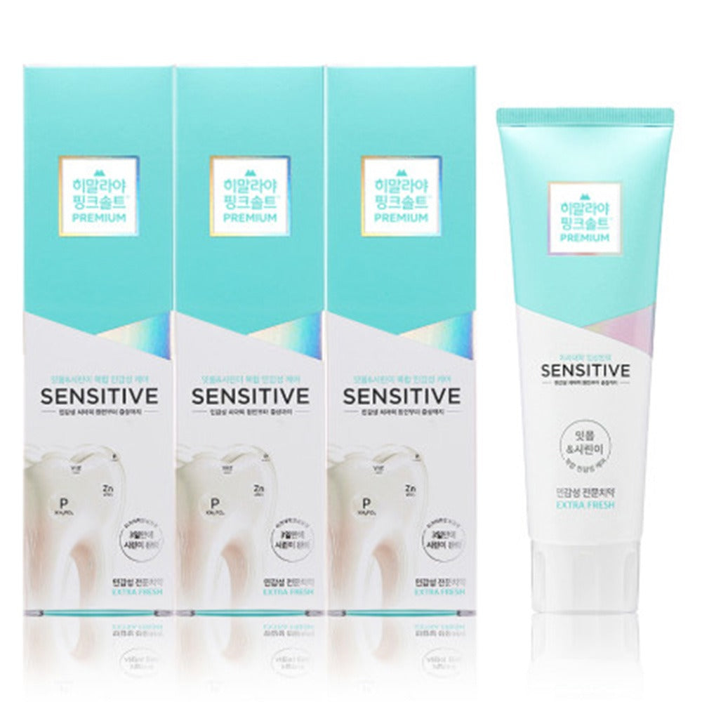 LG 히말라야핑크솔트 센서티브 치약 후레쉬 100g*3개 LG Himalaya Toothpaste Sensitive [Fresh] 100g*3